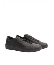 TOMMY HILFIGER TH Ledersneakers Schwarz - Herrenschuhe - 1