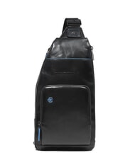 PIQUADRO BLUE SQUARE Schultertasche/Rucksack aus Leder mit Mini-Tablet-Halterung - Umh&auml;ngetaschen Herren