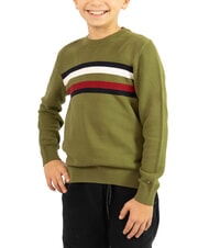 TOMMY HILFIGER TH KIDS Baumwollpullover f&uuml;r Kinder mit Rundhalsausschnitt - Kinderpullover