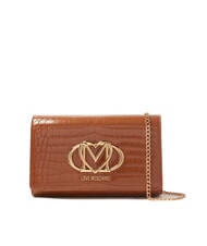 LOVE MOSCHINO CROCO Schulter-Clutch Kamel2 - Damentaschen - 1