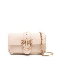 PINKO LOVE ONE POCKET Umh&auml;ngetasche aus Leder - Damentaschen