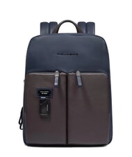 PIQUADRO HARPER 14-Zoll-Laptop-Rucksack, erweiterbar blau/dunkelbraun - PC-Rucks&auml;cke - 1