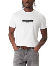 GUESS LOGO BOX Schmal geschnittenes Kurzarm-T-Shirt purwei&szlig; - Herren-T-Shirts - 1