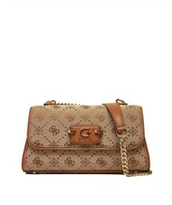 GUESS NEDA Doppelfunktions-Tasche aus Jacquard-Gewebe MILCH-LOGO - Damentaschen - 1