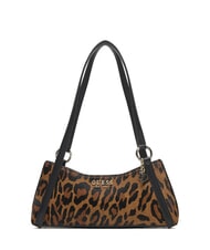 GUESS DOMITILLA Schultertasche aus St. Animalier-Leder Leopard - Damentaschen - 1
