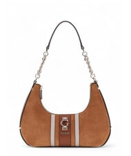 GUESS ERENIA Wildleder-Schultertasche COGNAC MULTI - Damentaschen - 1
