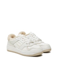 TOMMY HILFIGER TH JEANS Ledersneaker mit Applikation - Damenschuhe