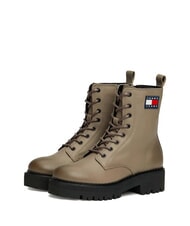 TOMMY HILFIGER TOMMY JEANS Urban Lace Up Stiefeletten aus Leder grau - Damenschuhe - 1