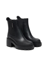 TOMMY HILFIGER TH JEANS Lederstiefeletten mit mittelhohem Absatz - Damenschuhe