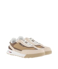 TOMMY HILFIGER RETRO RUNNER Sneaker aus Leder und Stoff Beige - Herrenschuhe - 1