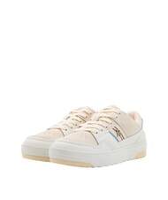 TOMMY HILFIGER SUEDE STRIPES BASKET Sneaker aus Wildleder Beige - Damenschuhe - 1