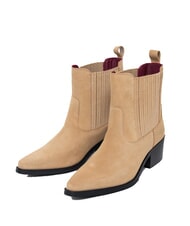 TOMMY HILFIGER TH SUEDE COWBOY Wildleder-Stiefeletten im Texan-Stil khaki - Damenschuhe - 1