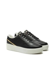 TOMMY HILFIGER PLATFORM MONOGRAM High-Top-Sneaker aus Leder Schwarz - Damenschuhe - 1