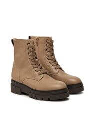 TOMMY HILFIGER BICOLOR Schn&uuml;rstiefel aus Leder - Damenschuhe