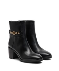 TOMMY HILFIGER TH CHAIN Lederstiefeletten mit Kette Schwarz - Damenschuhe - 1