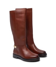 TOMMY HILFIGER TH Allti Lederstiefel Cognacbraun - Damenschuhe - 1