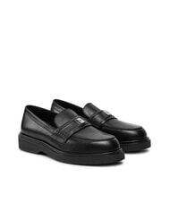 CALVIN KLEIN LOAFER W/HW LTH Ledermokassin Schwarz - Damenschuhe - 1