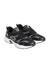 CALVIN KLEIN CK JEANS Retro Tennis Ledersneaker Schwarz - Herrenschuhe - 1