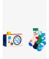 HAPPY SOCKS KIDS CAMERA Geschenkbox mit 3 Paar Socken - Unisex-Socken