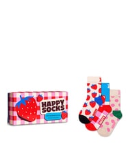 HAPPY SOCKS KIDS FRUITS & BERRIES Geschenkbox mit 3 Paar Socken - Unisex-Socken