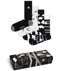 HAPPY SOCKS BLACK AND WHITE Geschenkset mit 4 Paar Socken - Herrensocken/Herrenstr&uuml;mpfe