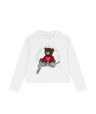 GUESS KIDS Lang&auml;rmeliges T-Shirt mit Teddyb&auml;r - Kinder-T-Shirt
