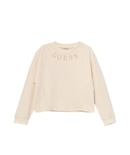 GUESS KIDS M&auml;dchen-Sweatshirt mit Rundhalsausschnitt und Logostickerei Pfirsich-Pfingstrosen - Sweatshirts Kinder - 1