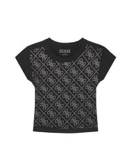 GUESS KIDS Kurz&auml;rmeliges T-Shirt mit Strass-Logo - Kinder-T-Shirt