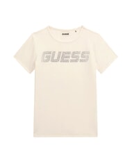 GUESS KIDS MINI ME Kurzarm-T-Shirt f&uuml;r M&auml;dchen mit Strasssteinen - Kinder-T-Shirt