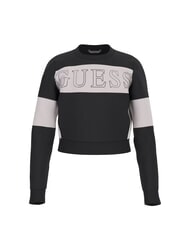 GUESS KIDS Gestreiftes Sweatshirt mit Rundhalsausschnitt und Logo - Sweatshirts Kinder