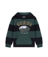 GUESS KIDS Gestreifter Kinderhoodie gr&uuml;n/schwarze Kombination - Sweatshirts Kinder - 1