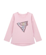 GUESS KIDS Lang&auml;rmeliges T-Shirt mit Stickereien und Pailletten - Kinder-T-Shirt