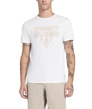 GUESS PAINTED TRIANGLE Kurzarm-T-Shirt in regul&auml;rer Passform purwei&szlig; - Herren-T-Shirts - 1