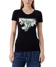 GUESS CAMELIA TRIANGLE Kurz&auml;rmeliges T-Shirt mit Aufdruck und Applikationen - T-Shirts und Tops f&uuml;r Damen