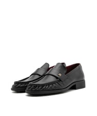 TOMMY HILFIGER TH Damen-Ledermokassin Schwarz - Damenschuhe - 1