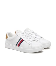 TOMMY HILFIGER ESSENTIAL COURT Damen-Sneaker aus Leder Wei&szlig; - Damenschuhe - 1