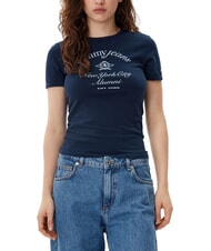 TOMMY HILFIGER NYC RINGER Schmal geschnittenes Kurzarm-T-Shirt - T-Shirts und Tops f&uuml;r Damen