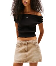 TOMMY HILFIGER TH JEANS Kurzer Pullover mit kurzen &Auml;rmeln - T-Shirts und Tops f&uuml;r Damen