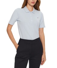 TOMMY HILFIGER TH 1985 Kurzarm-Poloshirt f&uuml;r Damen luftiges Blau - Damen-Polo-Shirts/Damen-Polo-Shirt/Damenpoloshirt/Damenpoloshirts - 1