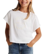 TOMMY HILFIGER KIDS BIMBA Kurz&auml;rmeliges T-Shirt mit gepr&auml;gtem Logo Wei&szlig; - Kinder-T-Shirt - 1