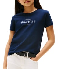 TOMMY HILFIGER KIDS BIMBA Baumwoll-T-Shirt mit Glitzerdruck - Kinder-T-Shirt
