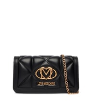 LOVE MOSCHINO EMBOSSED Mini-Schultertasche aus Metall - Brieftaschen Damen