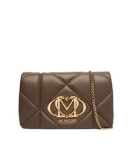 LOVE MOSCHINO EMBOSSED Schultertasche mit Klappe Dreck - Damentaschen - 1