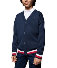 TOMMY HILFIGER TH KIDS Strickjacke aus Baumwolle mit Kn&ouml;pfen - Kinderpullover