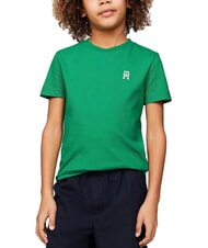 TOMMY HILFIGER TH KIDS Kurz&auml;rmeliges T-Shirt mit Logo-Wappen Olympic Green - Kinder-T-Shirt - 1
