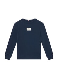 TOMMY HILFIGER TH KIDS Rundhals-Sweatshirt mit Logo-Aufn&auml;her - Sweatshirts Kinder