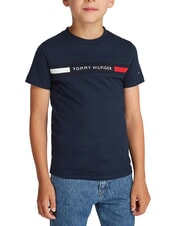 TOMMY HILFIGER TH KIDS Kurz&auml;rmeliges T-Shirt mit Logostickerei dunkle Nachtmarine - Kinder-T-Shirt - 1