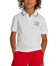 TOMMY HILFIGER TH KIDS Kurzarm-Poloshirt f&uuml;r Kinder Wei&szlig; - Kinder-T-Shirt - 1