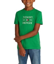TOMMY HILFIGER TH KIDS T-Shirt mit gro&szlig;em Logodruck strahlend gr&uuml;n - Kinder-T-Shirt - 1