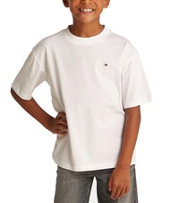 TOMMY HILFIGER TH KIDS Kurzarm-T-Shirt mit lockerer Passform Wei&szlig; - Kinder-T-Shirt - 1